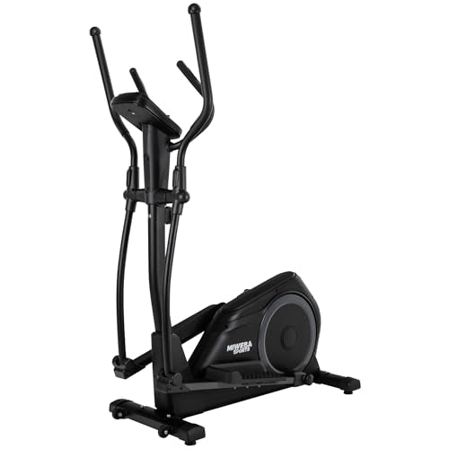 Miweba Sports MC500 Crosstrainer mit LCD, leiser Heimtrainer für Zuhause, 7 kg Schwungmasse, bis 120 kg, Ergometer Stepper, Schwarz