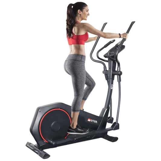 AsVIVA Crosstrainer C28 Pro mit WLAN, Pulsgurt-Empfänger, Fitnesscomputer, 16 kg Schwungmasse, leiser Antrieb & elektrische Widerstandseinstellung.
