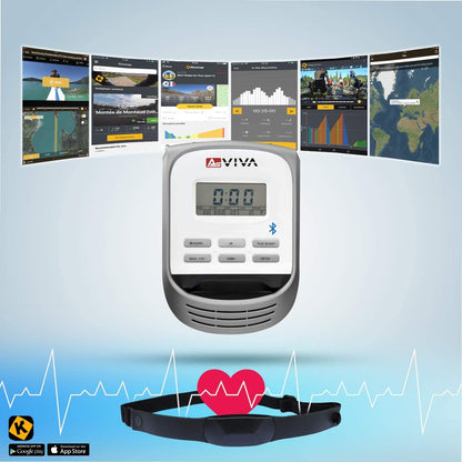 AsVIVA C16 Crosstrainer: 2in1 Heimtrainer mit 12 kg Schwungmasse, 8 Stufen, App-Steuerung via Bluetooth – leise, kompakt & ideal für Zuhause.