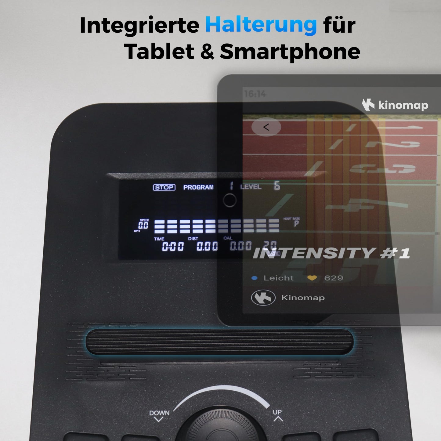 AsVIVA Crosstrainer C28 Pro mit WLAN, Pulsgurt-Empfänger, Fitnesscomputer, 16 kg Schwungmasse, leiser Antrieb & elektrische Widerstandseinstellung.